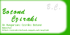botond cziraki business card
