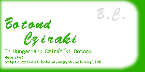 botond cziraki business card